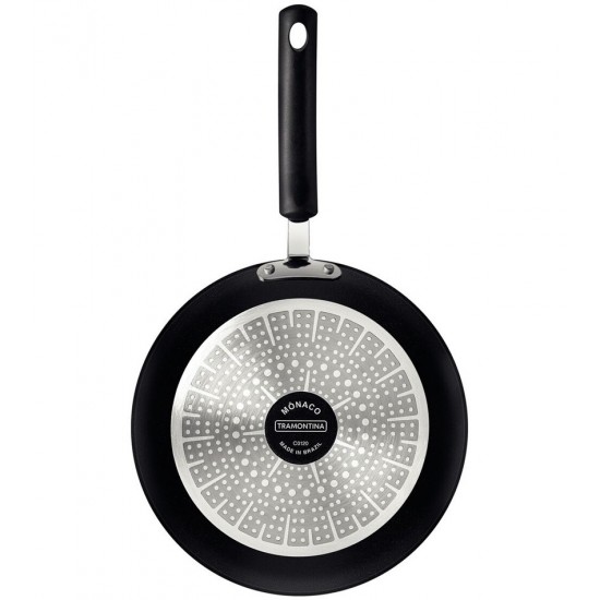 Frigideira 24cm 1,6l Mônaco Induction Em Alumínio Com Antiaderente Starflon Premium Preto